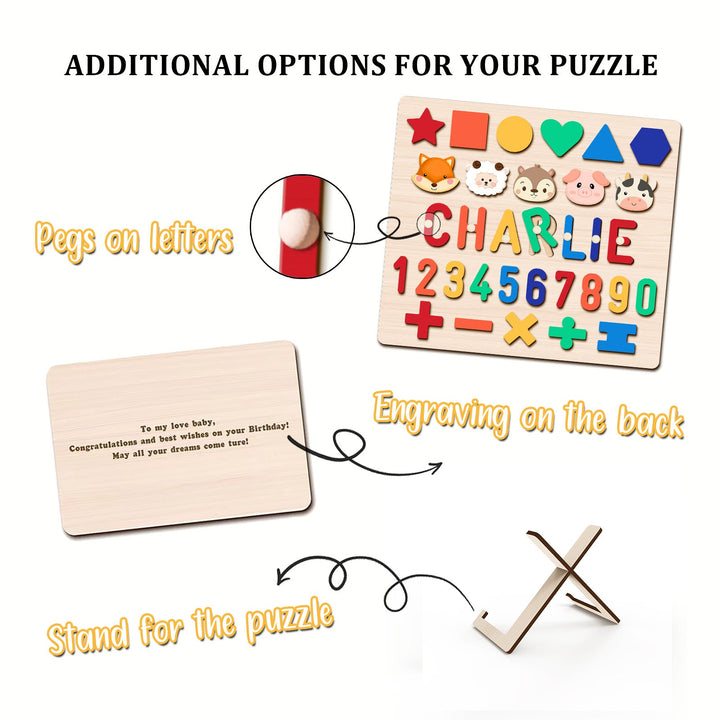 Personalised Educational Wooden Name Puzzle