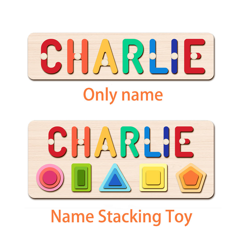 Personalised Wooden Baby Name Stacking Toy