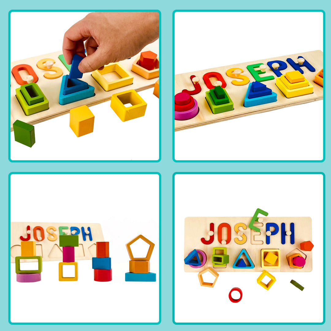 Personalised Wooden Baby Name Stacking Toy