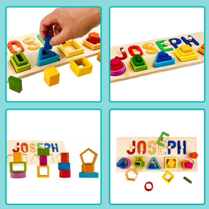 Personalised Wooden Baby Name Stacking Toy