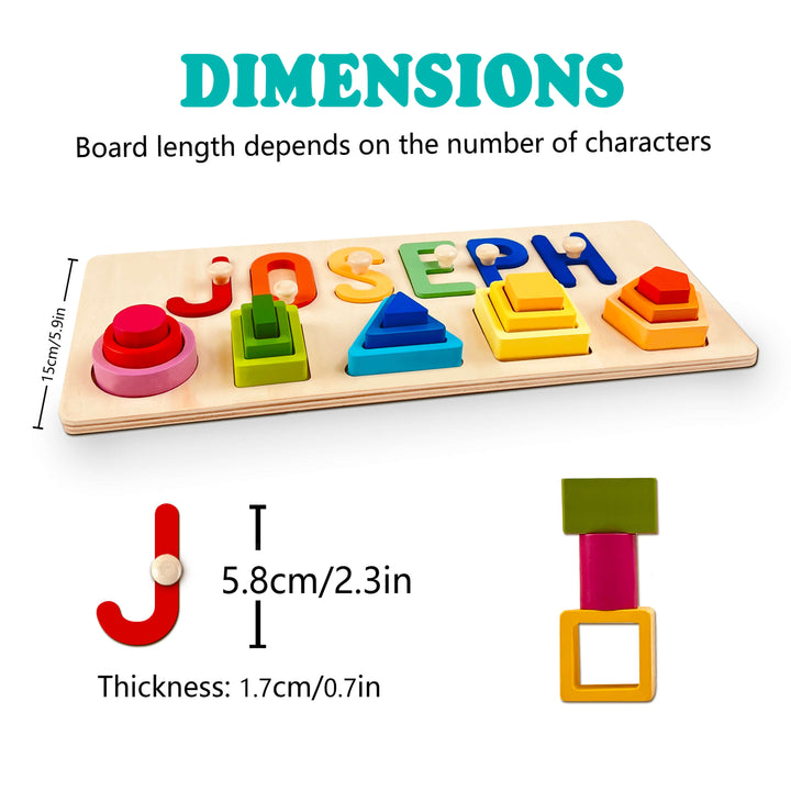 Personalised Wooden Baby Name Stacking Toy