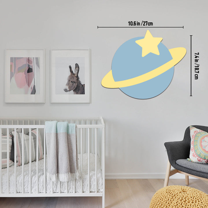 Personalised Wooden Baby's Room Wall Light Set-Space Model