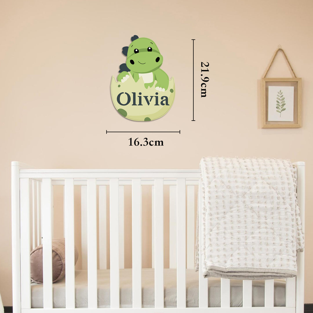 Personalised Wooden Baby's Room Wall Light Set-Dinosaur Theme