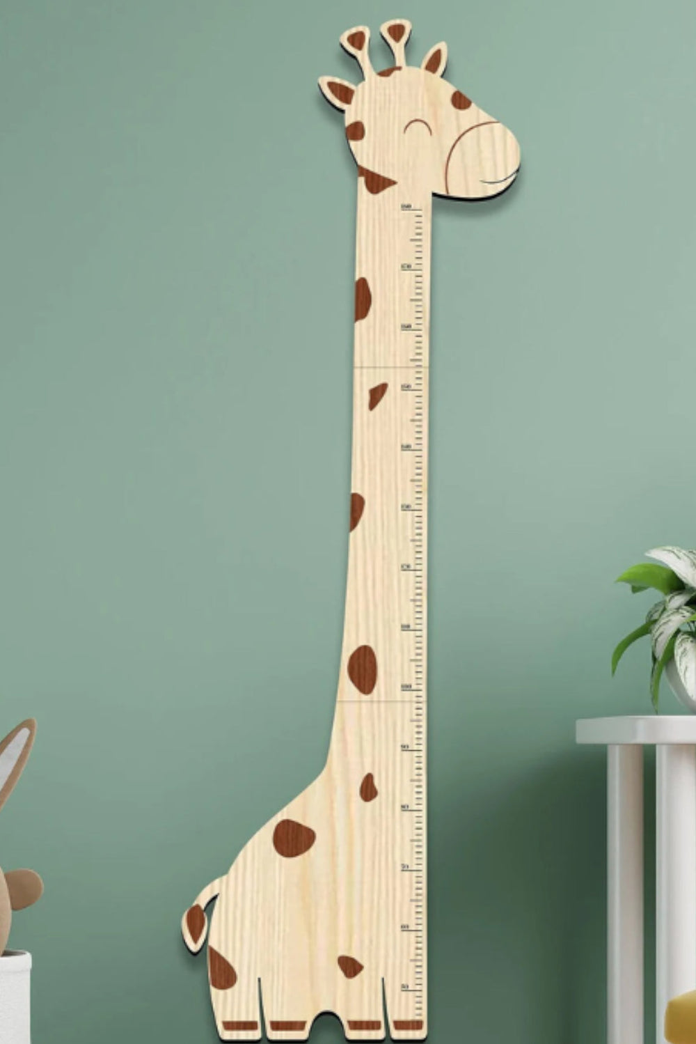Personalised Wooden Giraffe Growth Chart Height Ruler