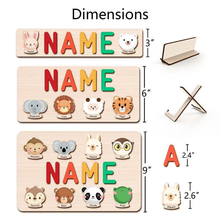 Personalised Wooden Baby Name Puzzle-Element With Name
