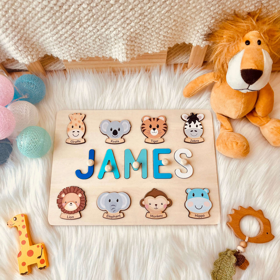 Personalised Wooden Baby Name Puzzle-Element With Name