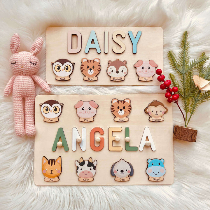 Personalised Wooden Baby Name Puzzle-Element With Name