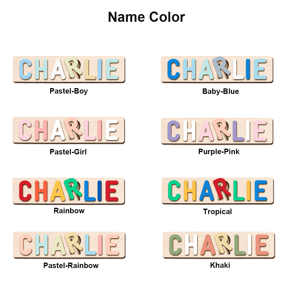 Personalised Wooden Baby Name Puzzle-Forest Animals