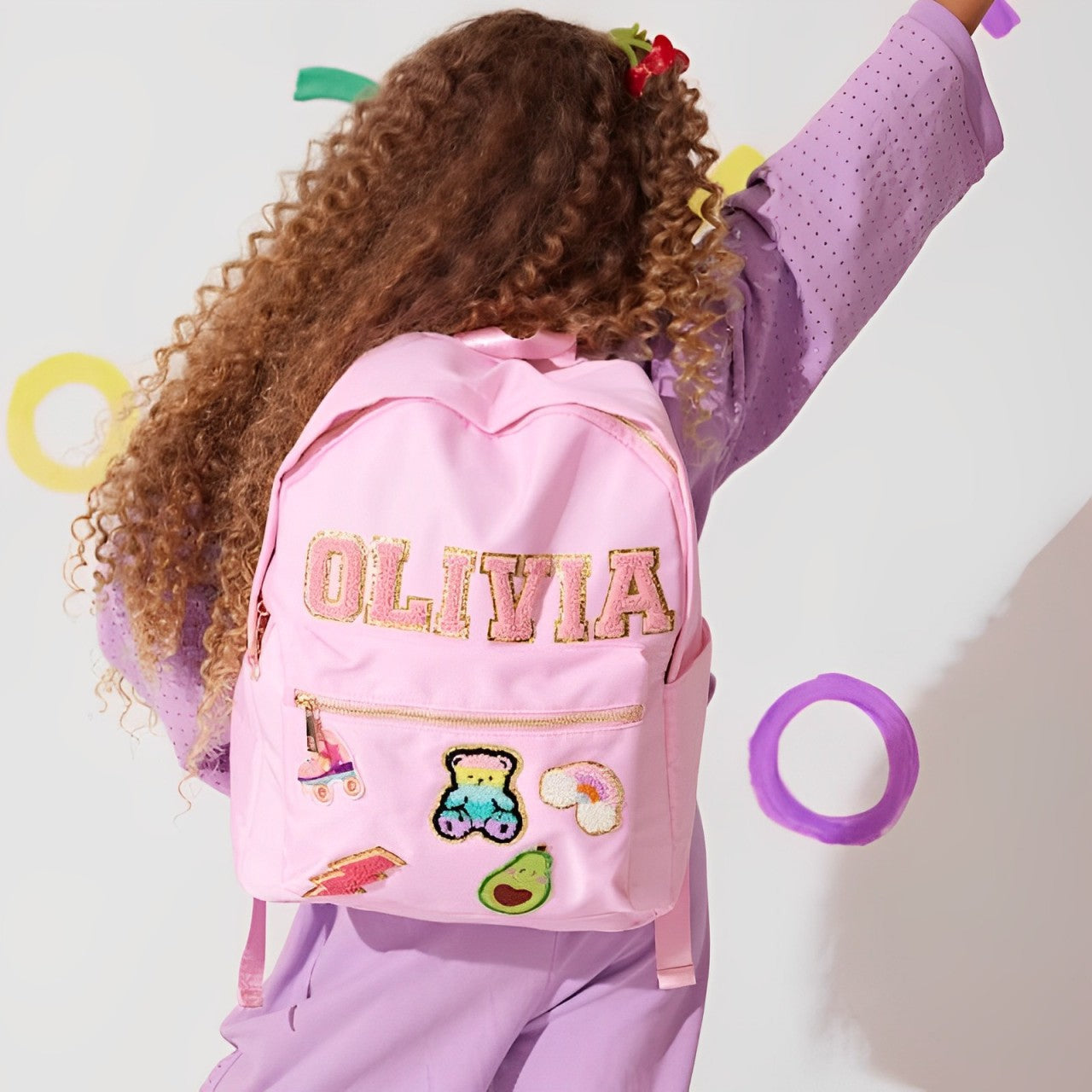 Personalised Kids Patches Nylon Backpack – UK.Woodemon