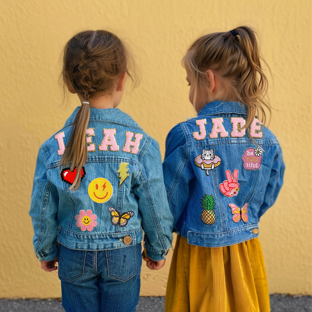 Personalized Kids Patch Denim Jacket