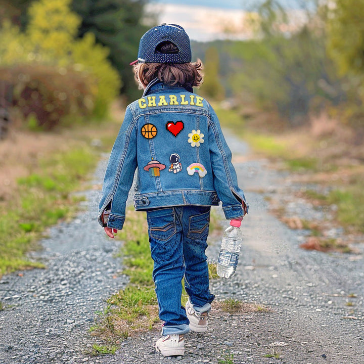 Personalized Kids Patch Denim Jacket