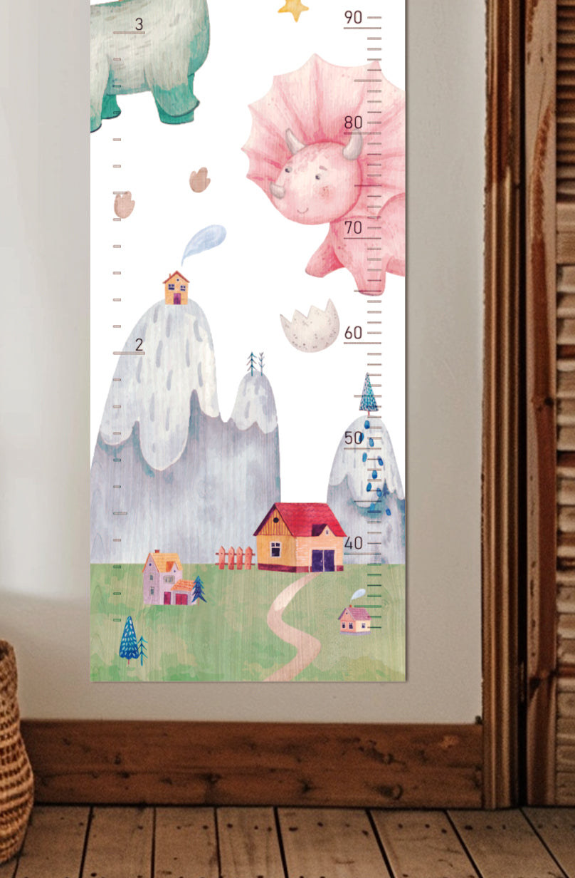 Personalized Wooden Dinosaur Growth Chart Height Ruler