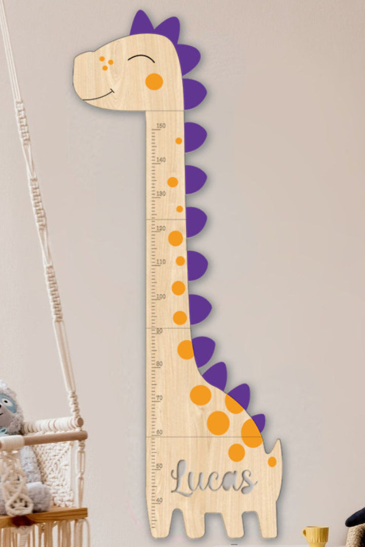 Personalised Wooden Dinosaur Growth Chart Ruler