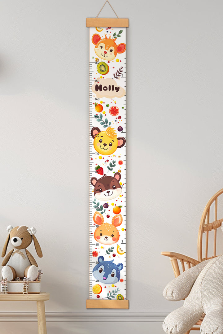 Personalised Cute Hanging Canvas Height Ruler