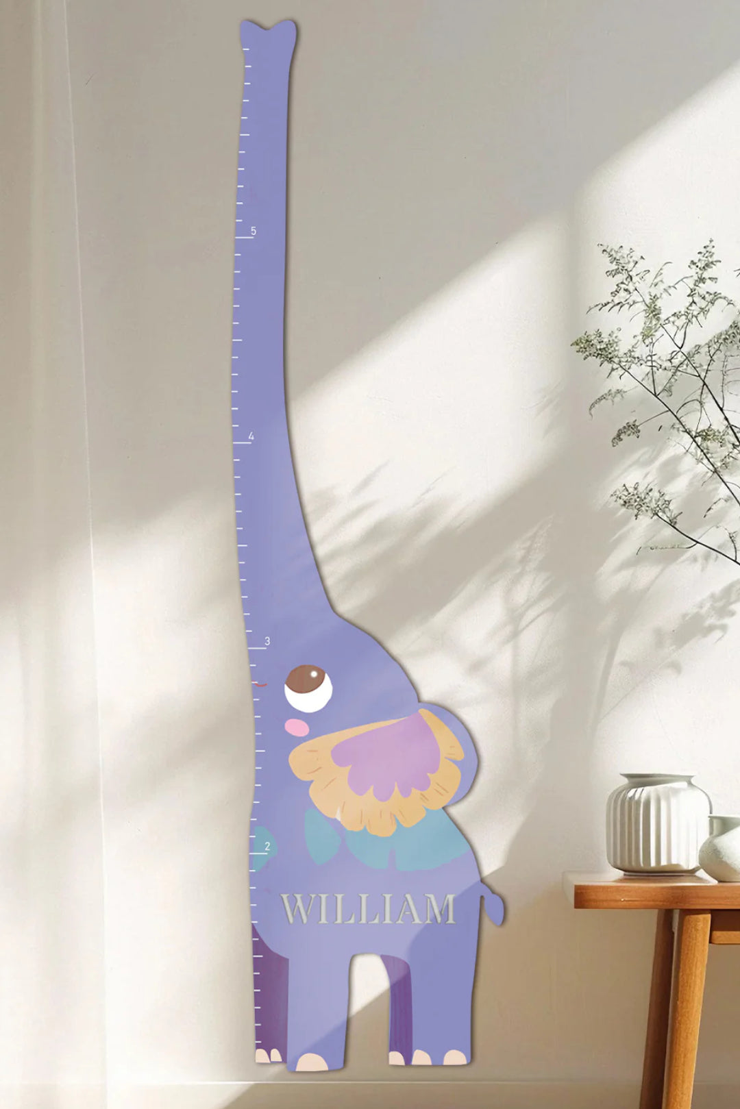 Personalized Wooden Elephant Growth Chart Ruler