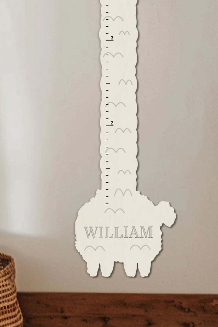 Personalized Wooden Llama Growth Chart Ruler