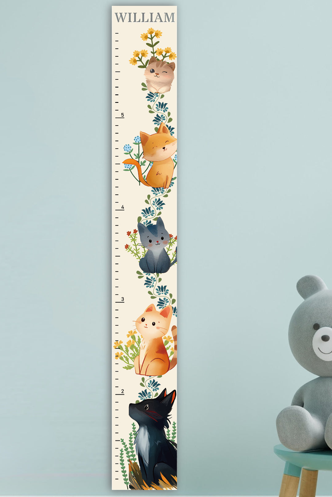 Fat Cat Ruler Patterns Personalised Wooden Cat Growth Chart Ruler – UK.Woodemon