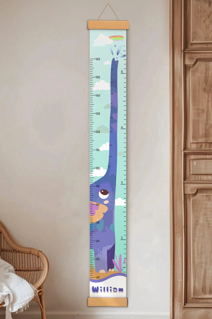 Personalized Elephant Growth Hanging Canvas Height Ruler