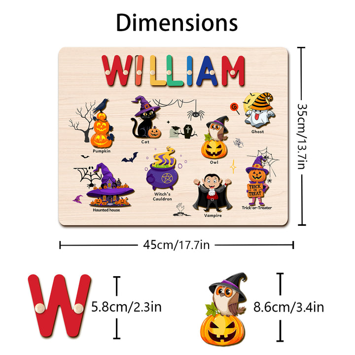 Personalised Halloween Name Puzzle