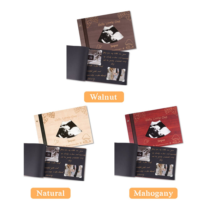 Personalized Baby Photo Album – Custom Wooden Cover with Baby’s Name