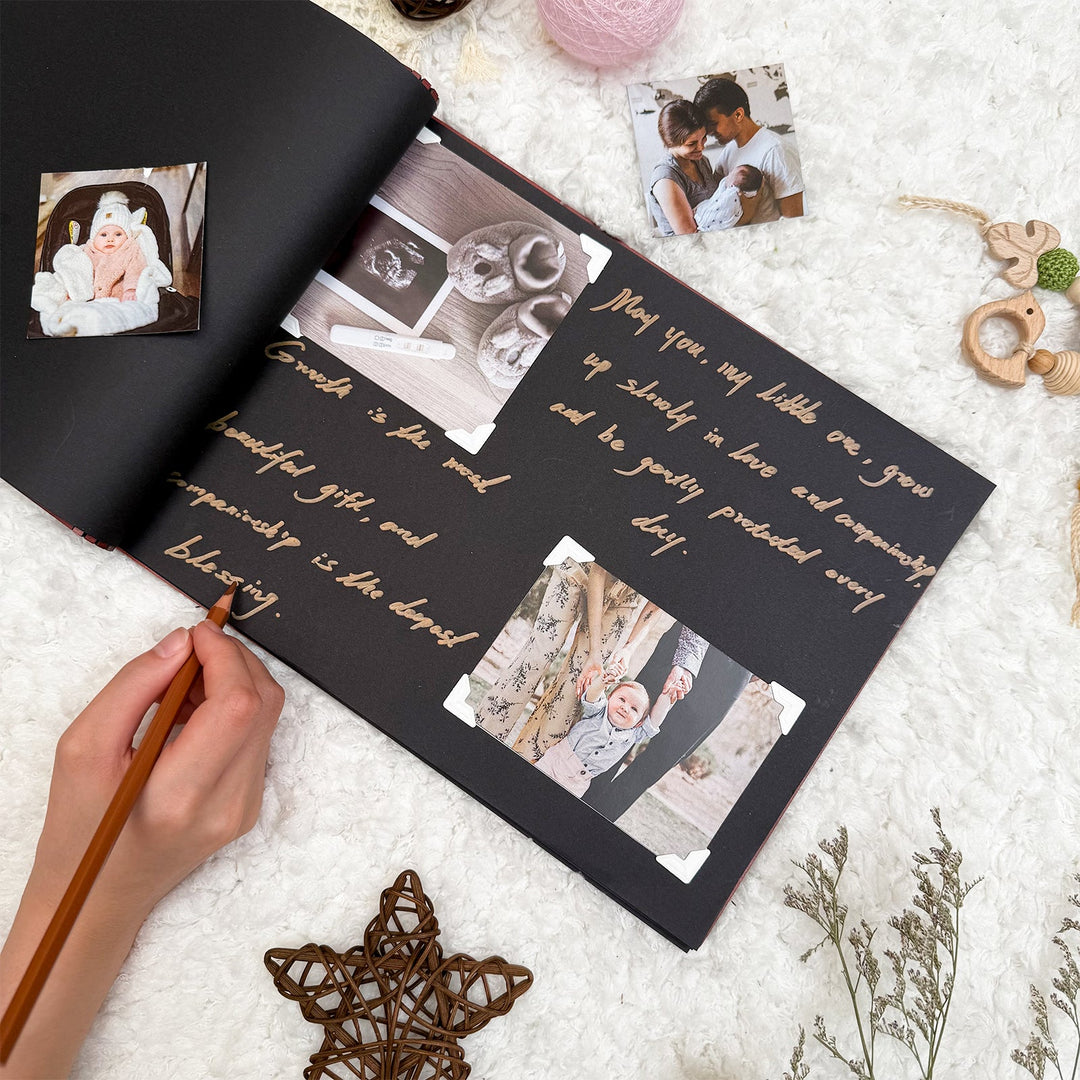 Personalized Baby Photo Album – Custom Wooden Cover with Baby’s Name