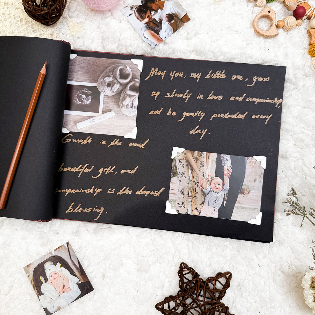 Personalized Baby Photo Album – Custom Wooden Cover with Baby’s Name