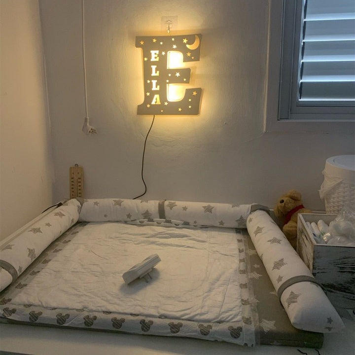 Personalised Wooden Letter Night Light With Name