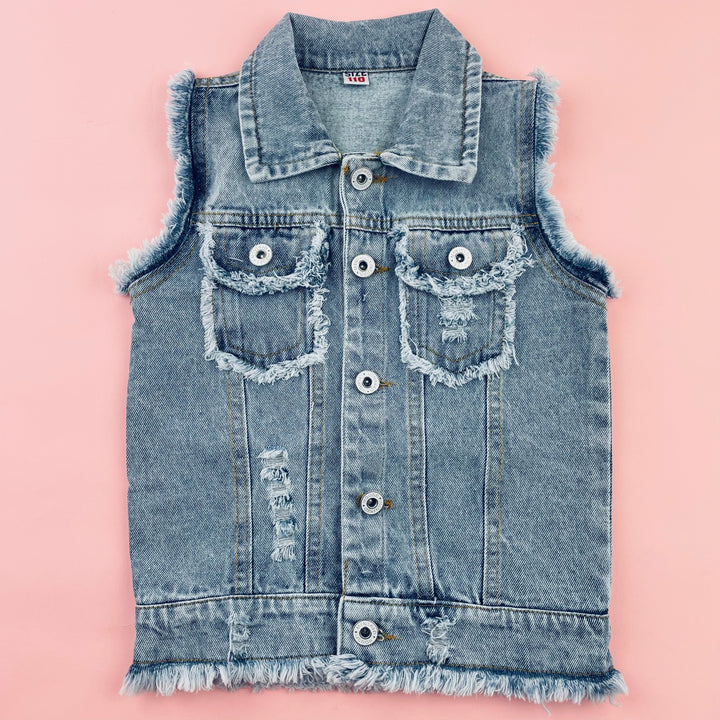 Personalised Children Patch Denim Vest