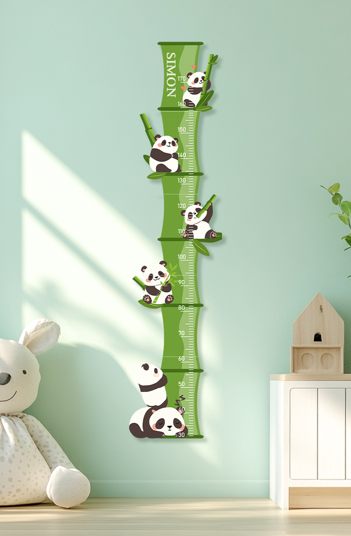 Personalised Wooden Panda Bamboo Growth Chart