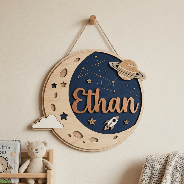 Personalised Kids Name Sign for Door & Wall