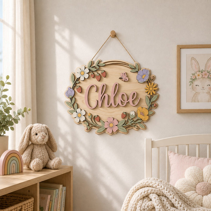 Personalised Kids Name Sign for Door & Wall