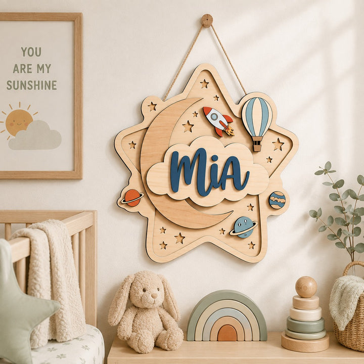 Personalised Kids Name Sign for Door & Wall