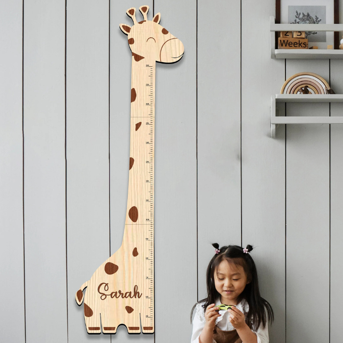 Personalized Name Custom Wooden Baby Growth Chart