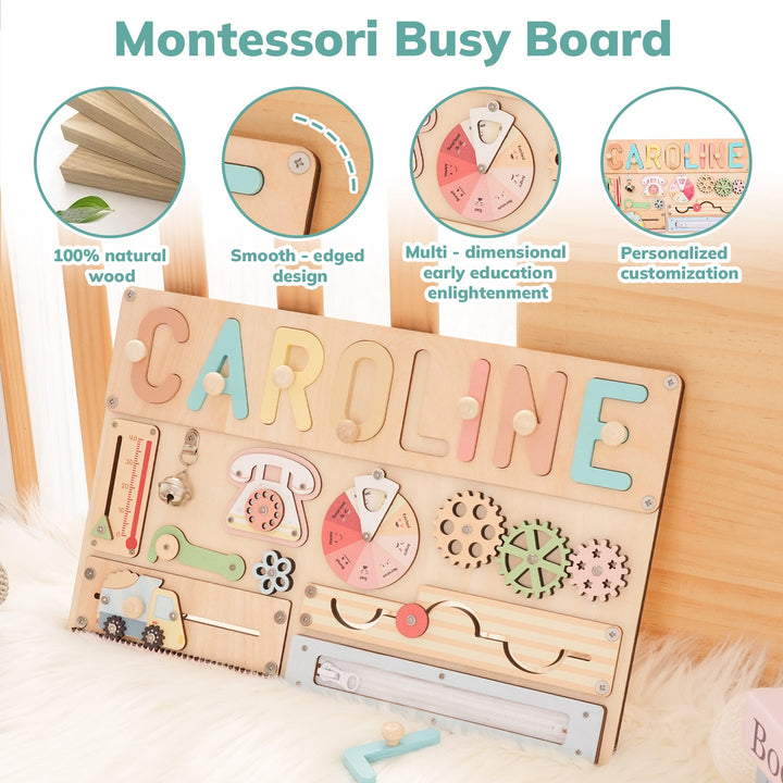 Personalised Montessori Busy Board for Kids