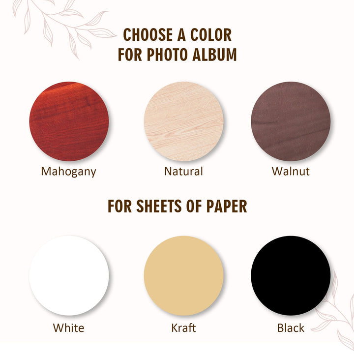 Wooden Baby Photo Album – Footprint Cover