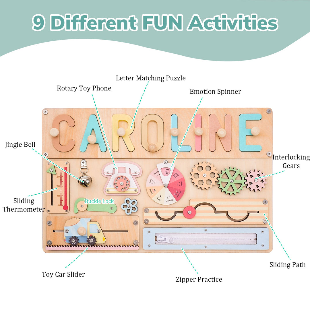 Personalised Montessori Busy Board for Kids
