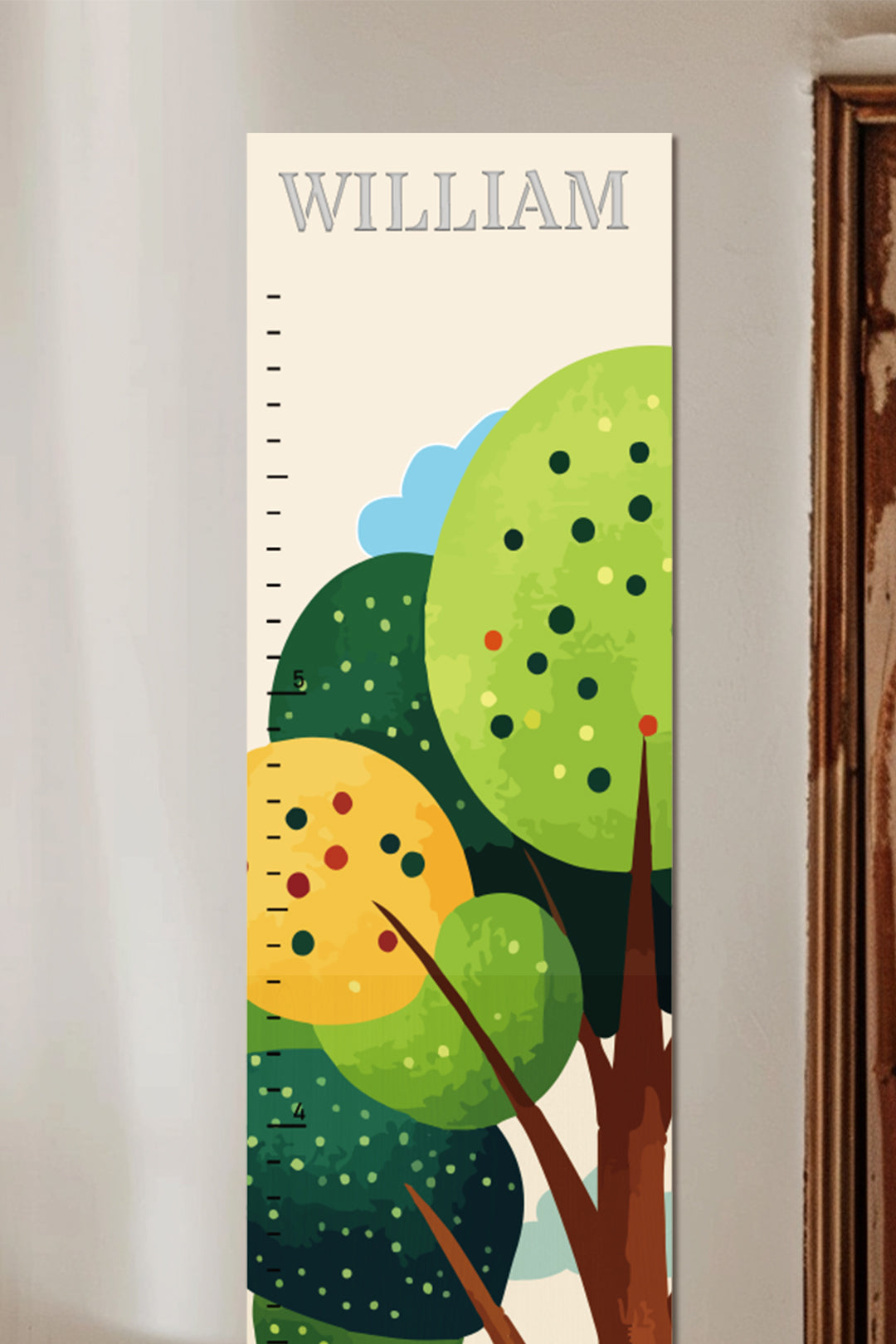 Personalized Wooden Jungle Animal Growth Chart Ruler