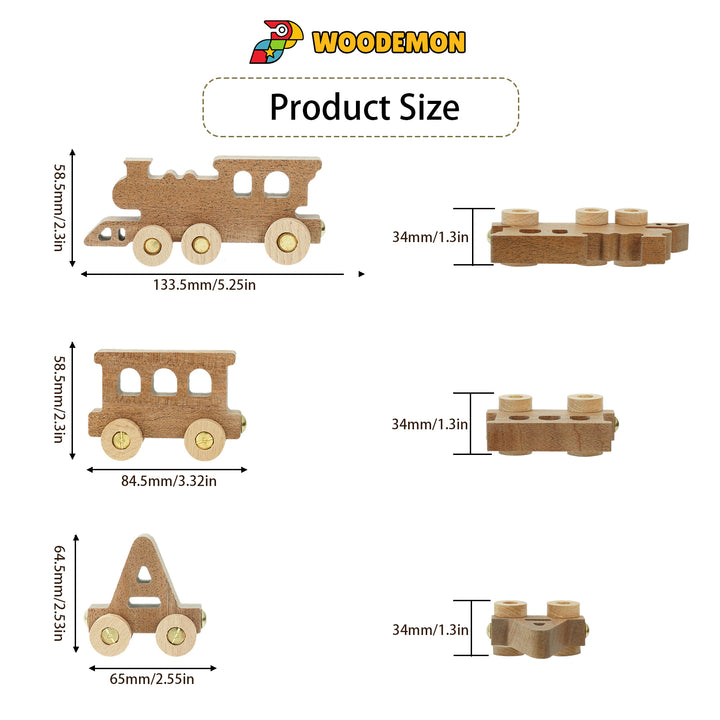 Personalised Wooden Train Set With Name