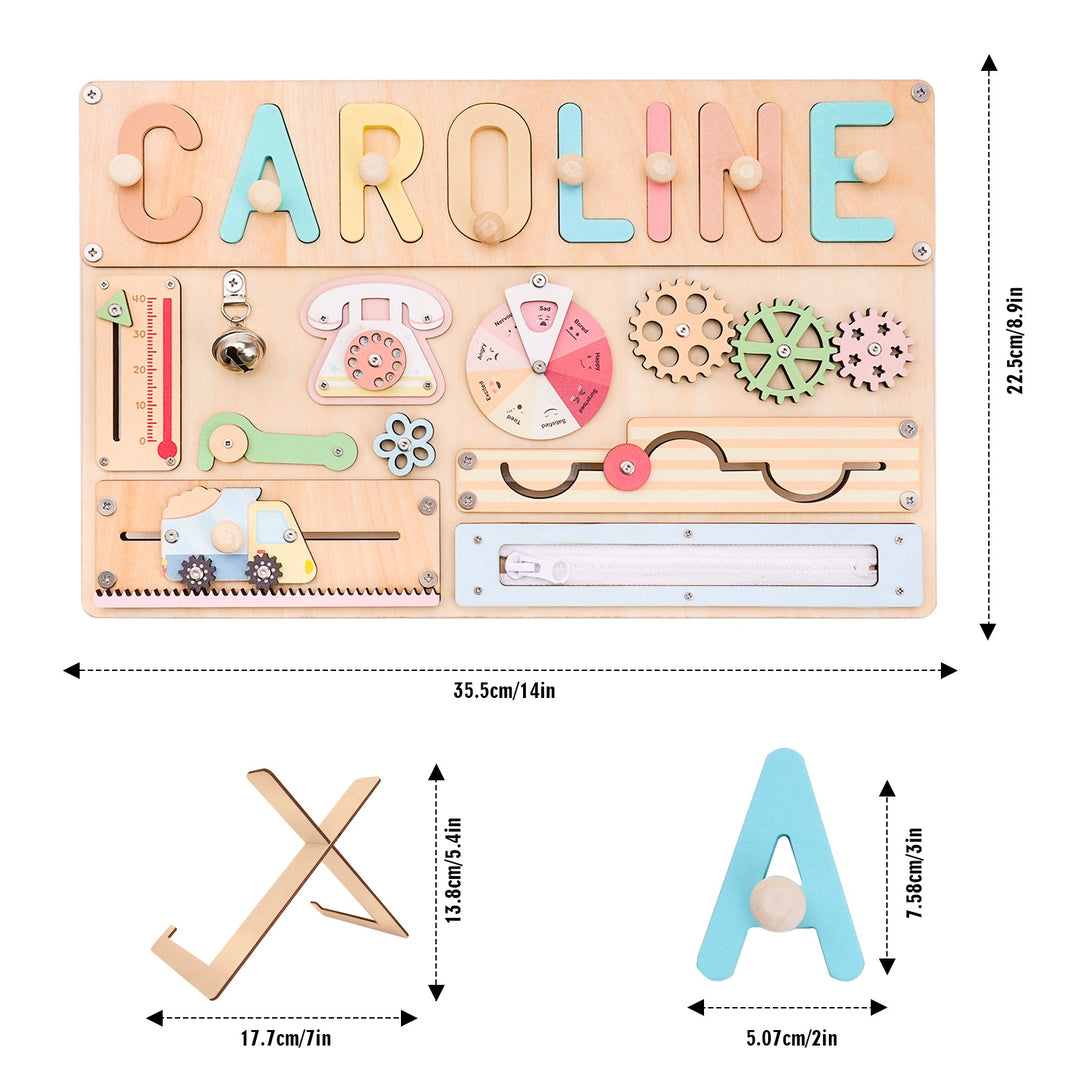 Personalised Montessori Busy Board for Kids