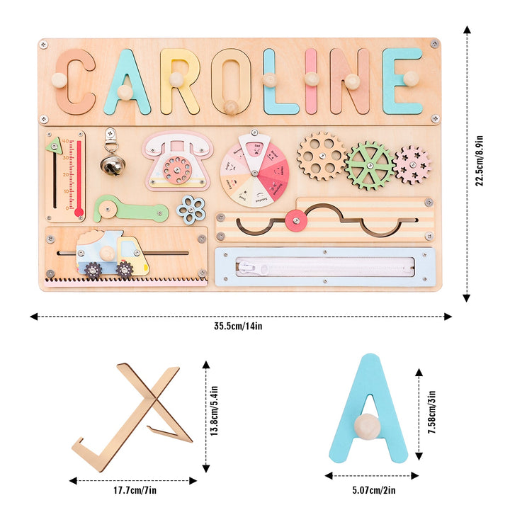 Personalised Montessori Busy Board for Kids