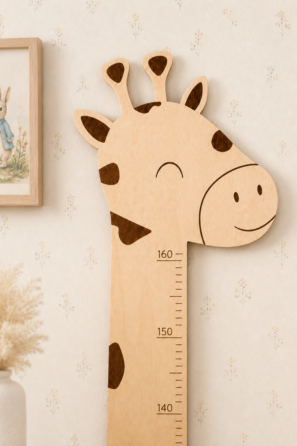 Personalised Wooden Giraffe Growth Chart Height Ruler
