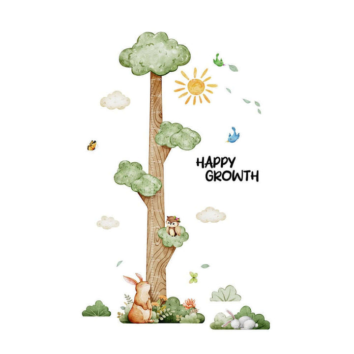 Whimsical Tree Growth Chart Wall Stickers
