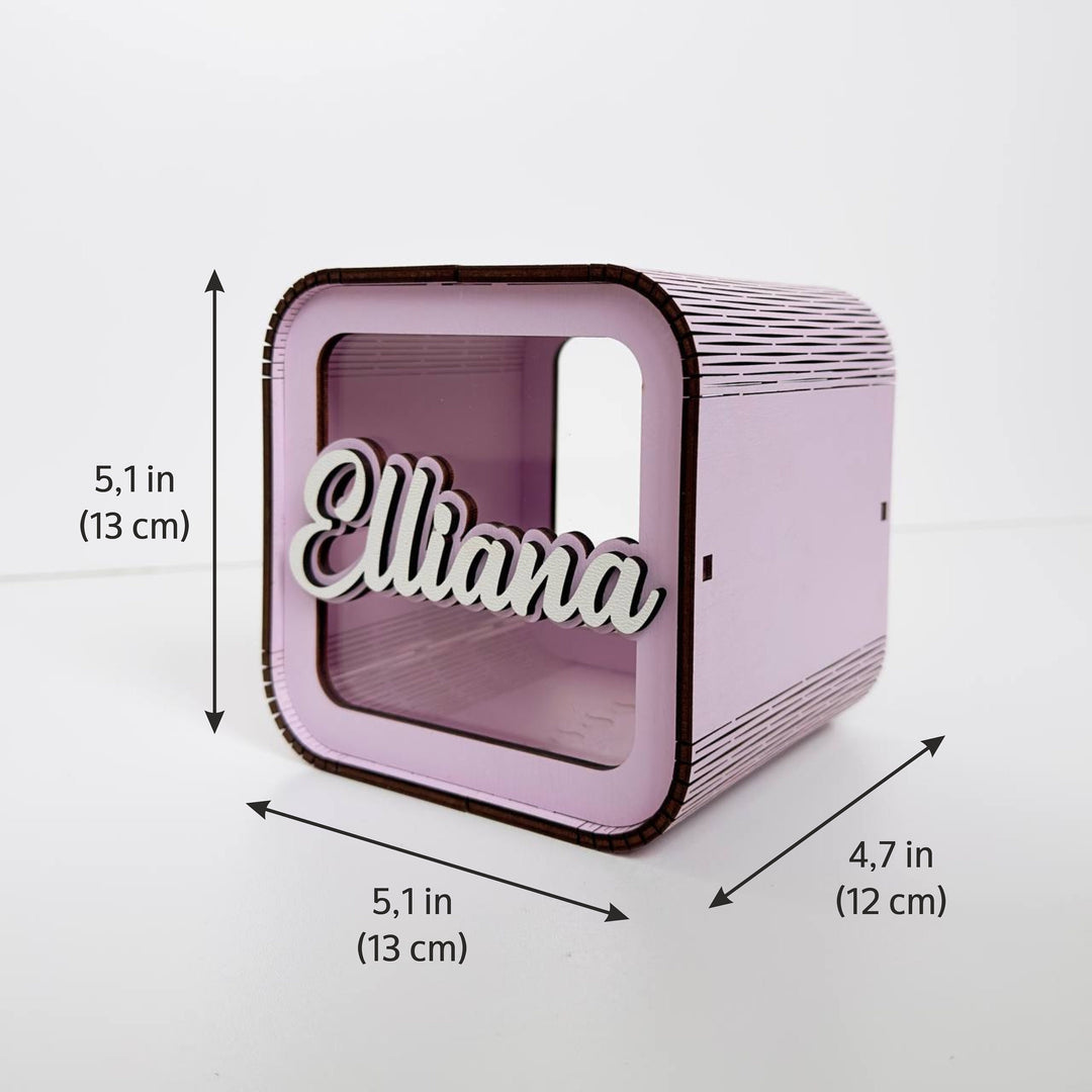 Personalised Wooden Piggy Bank for Kids