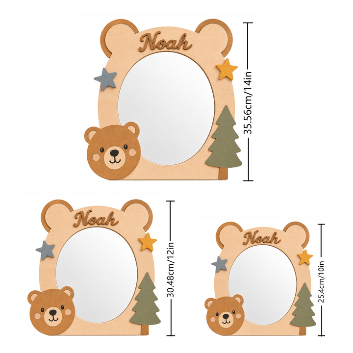 Personalized Animal Nursery Mirror for Baby Woodemon
