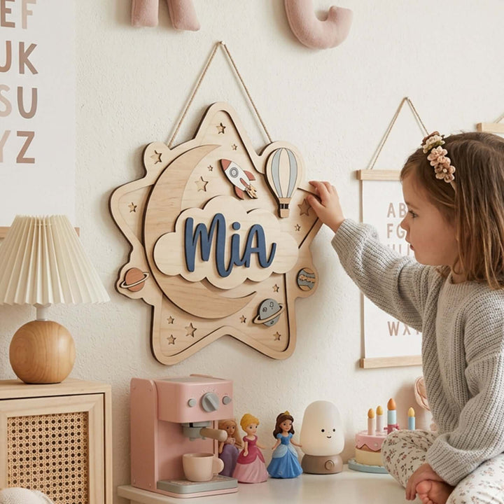Personalised Kids Name Sign for Door & Wall