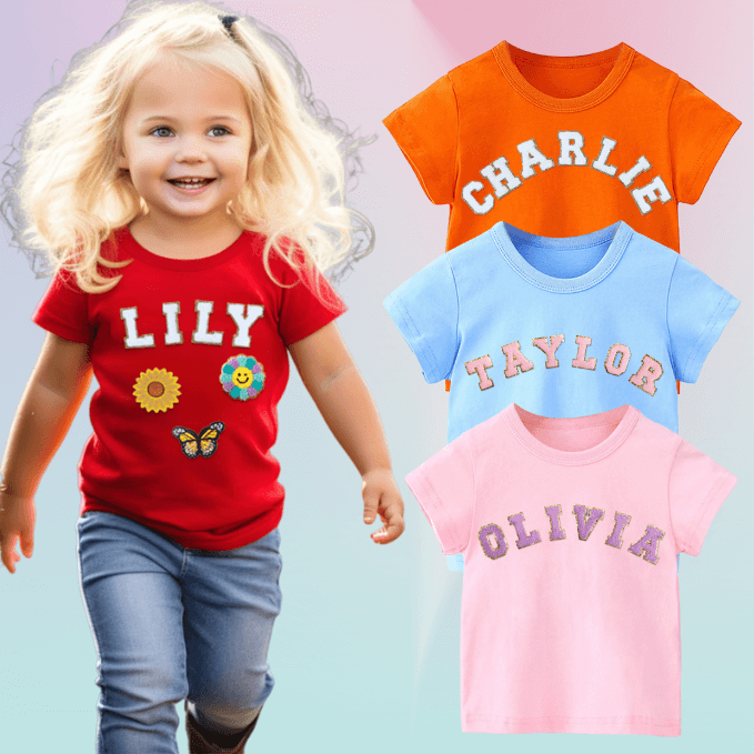 Personalised Patch T-shirt for Kids