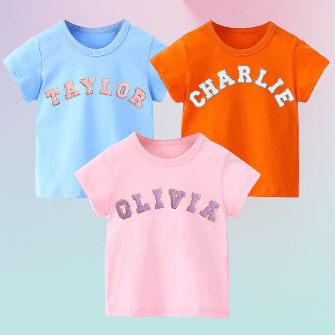 Personalised Patch T-shirt for Kids