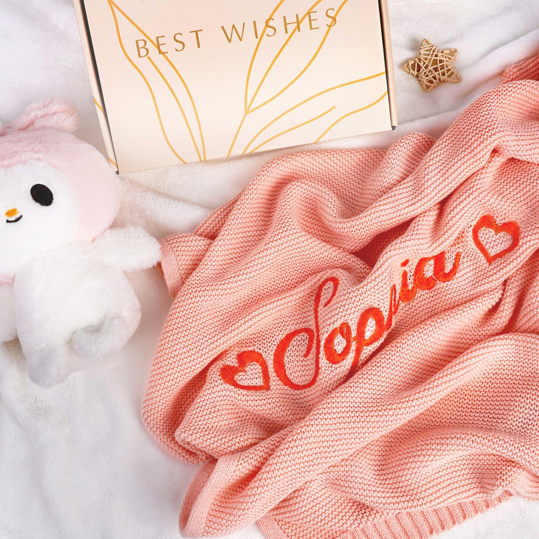 Personalised Baby Name Knit Blanket