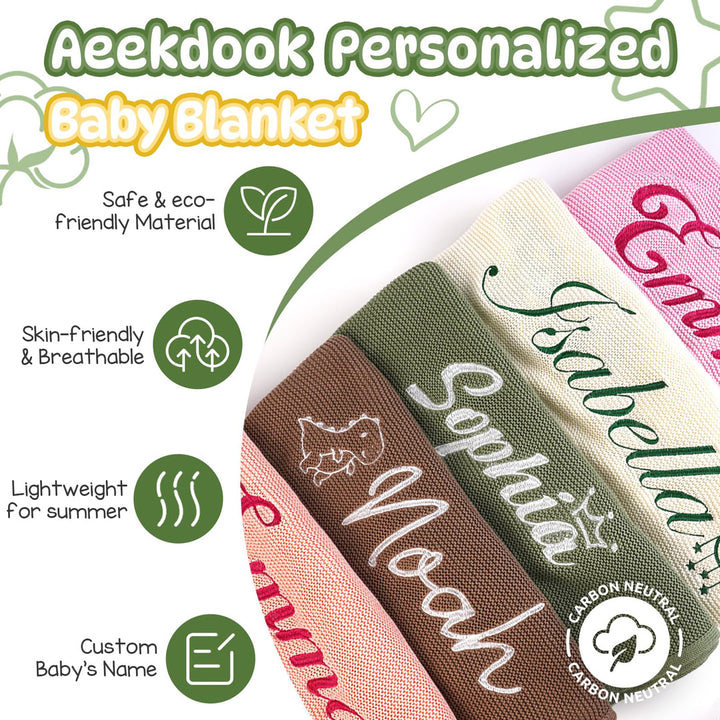 Personalised Baby Name Knit Blanket