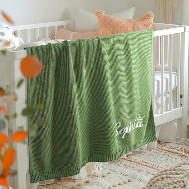 Personalised Baby Name Knit Blanket